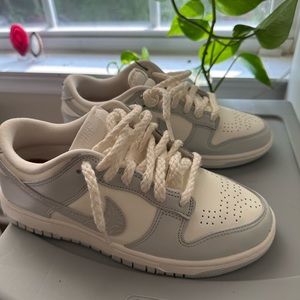Super cool and unique Nike Dunks low Needlework in swoosh cool lace